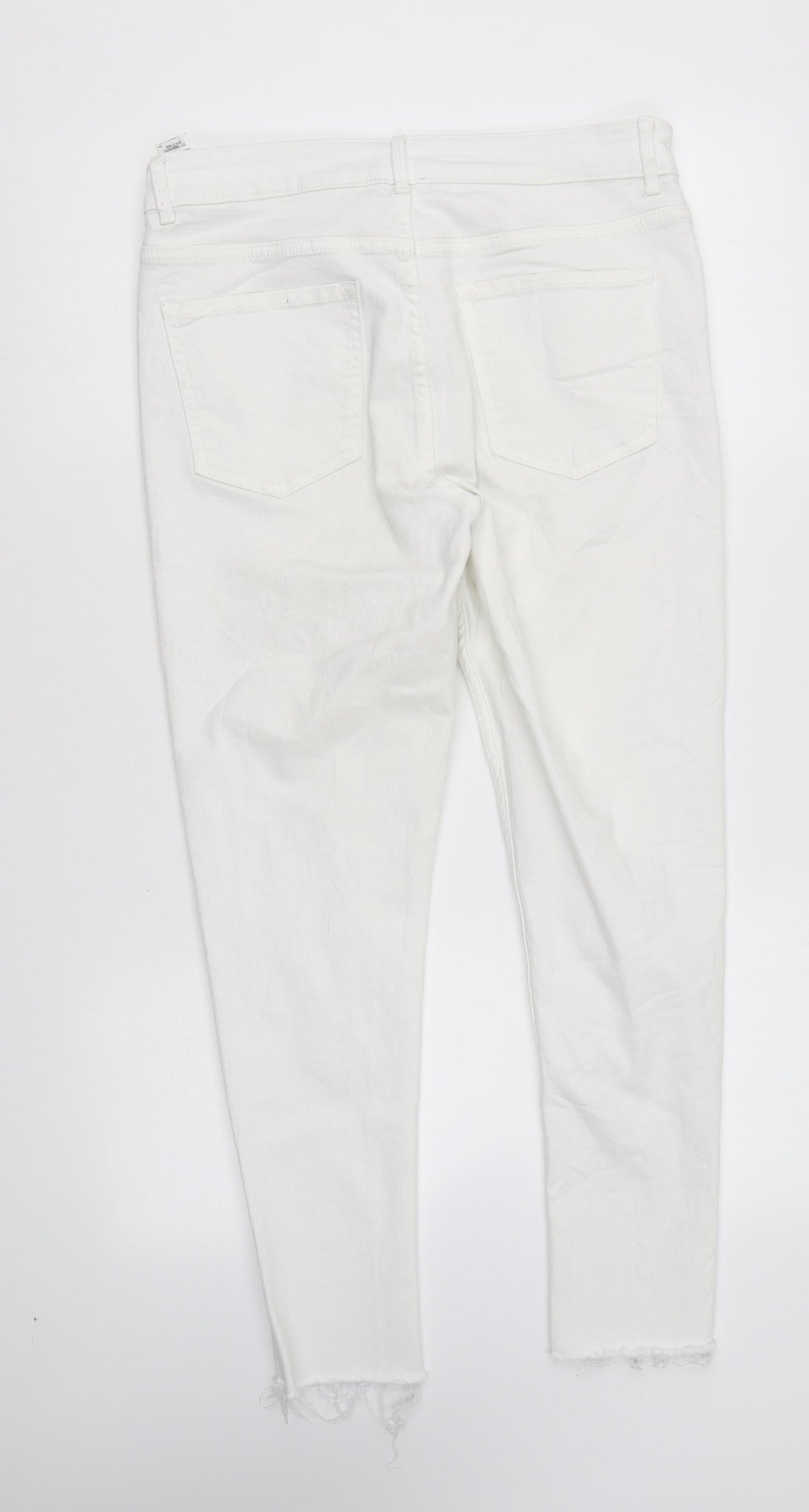Womens UK Size 12 Marks and Spencer Regular Fit Skinny White Jeans