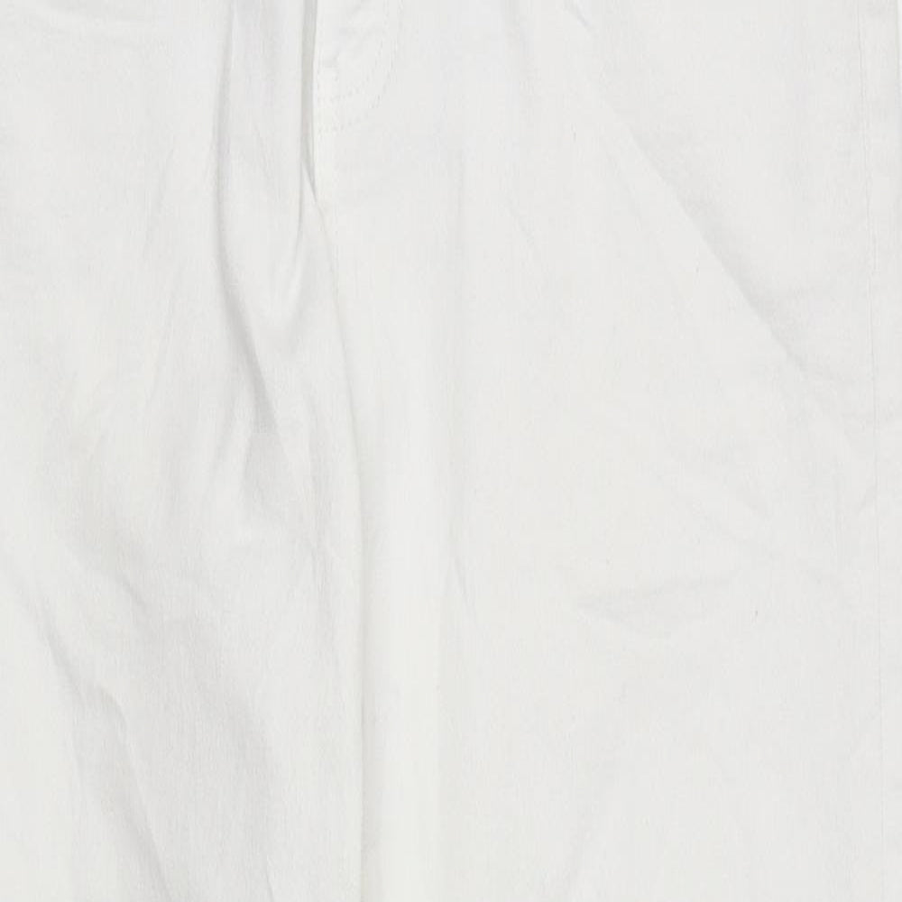 Womens UK Size 12 Marks and Spencer Regular Fit Skinny White Jeans