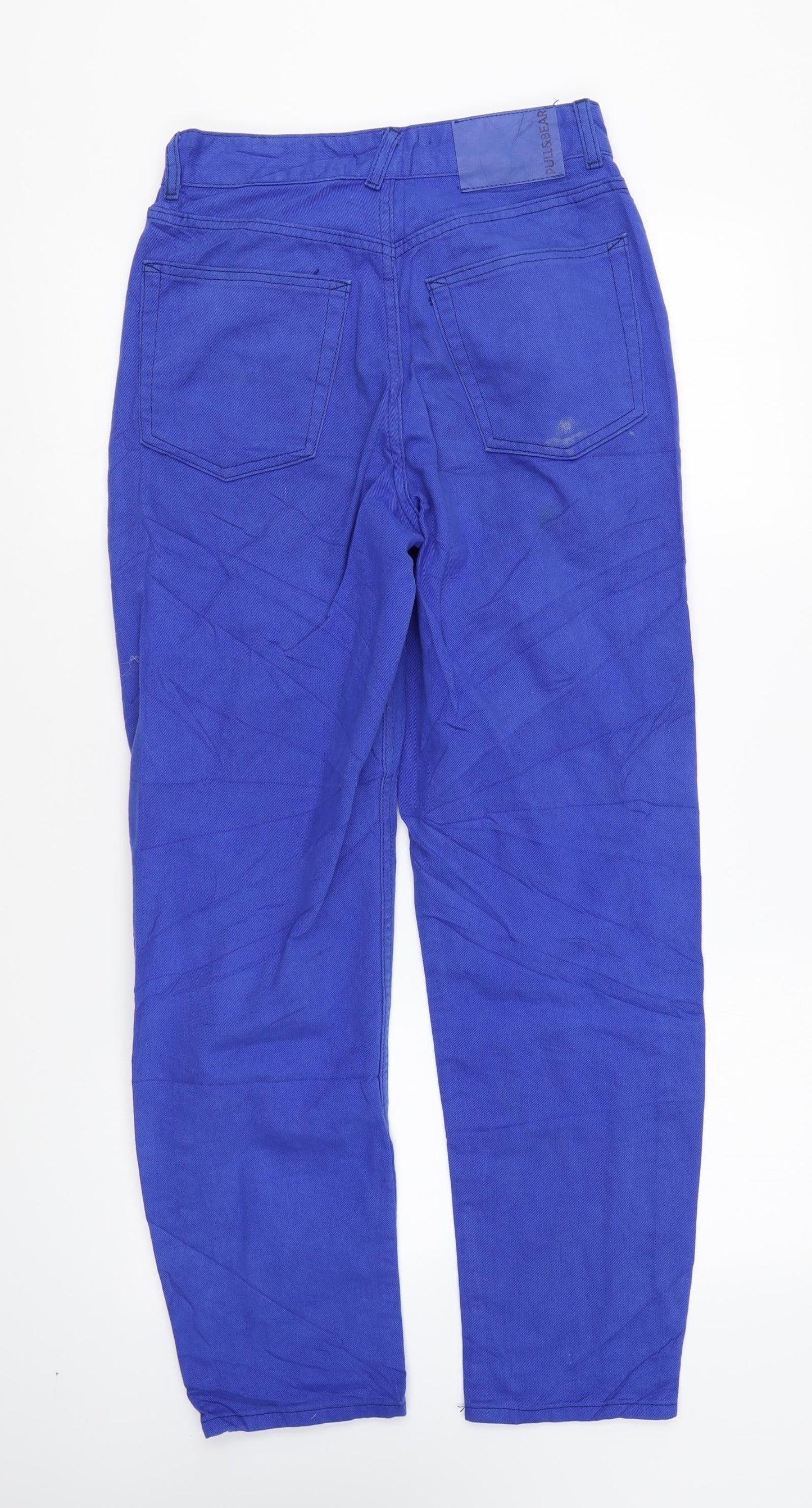 Pull&Bear Womens Blue Cotton Skinny Jeans Size 6 L26 in Regular Zip