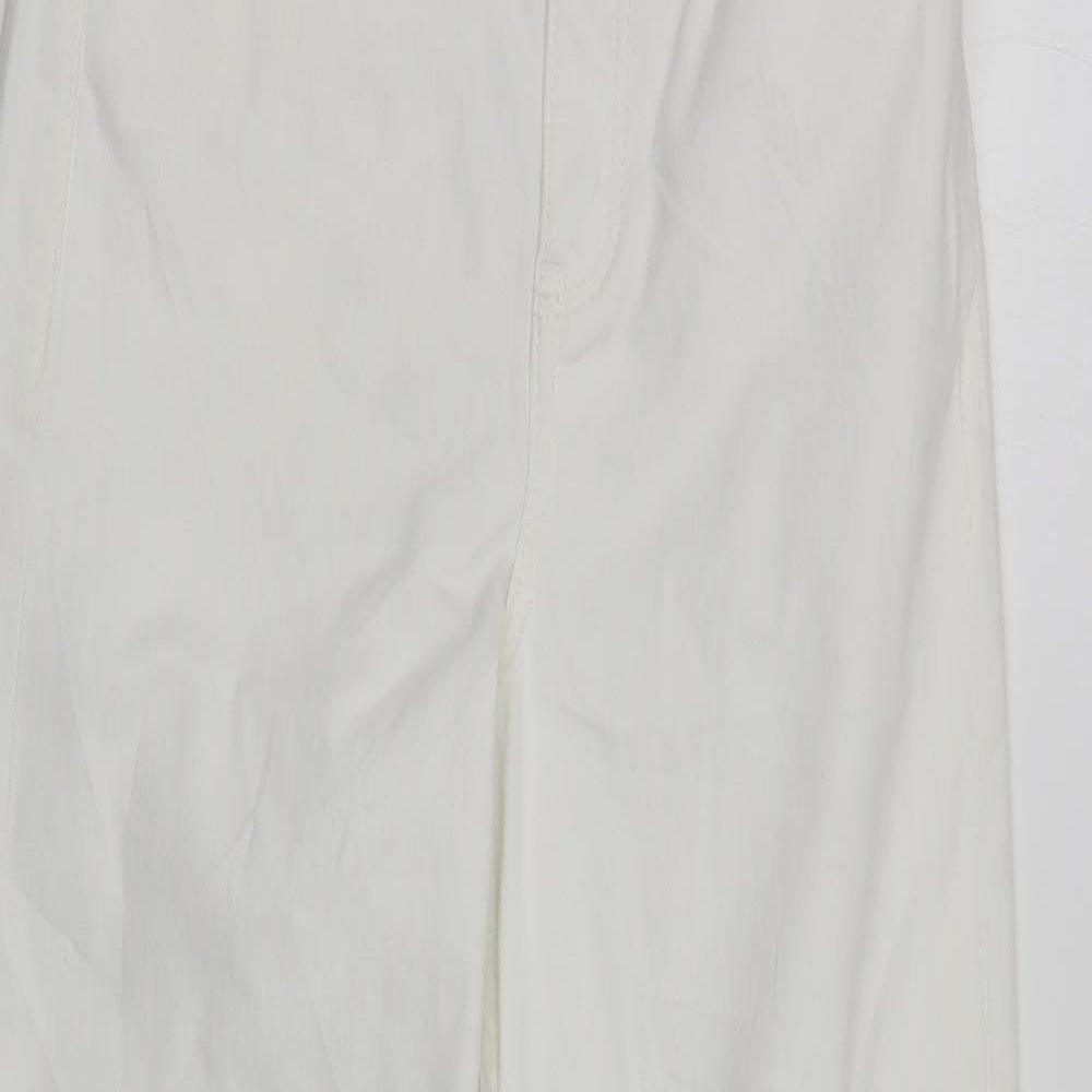 Womens UK Size 8 Marks and Spencer Regular Fit Straight White Jeans