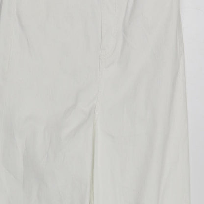 Womens UK Size 8 Marks and Spencer Regular Fit Straight White Jeans