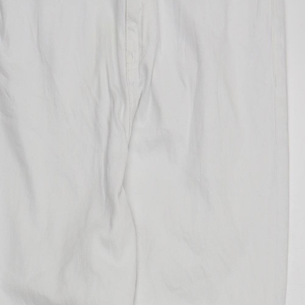 Womens UK Size 14 Marks and Spencer Regular Fit Mom White Jeans