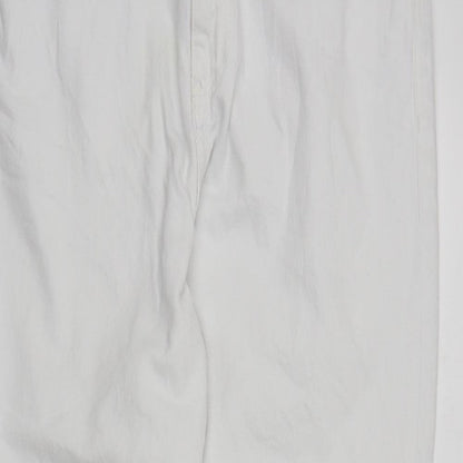 Womens UK Size 14 Marks and Spencer Regular Fit Mom White Jeans