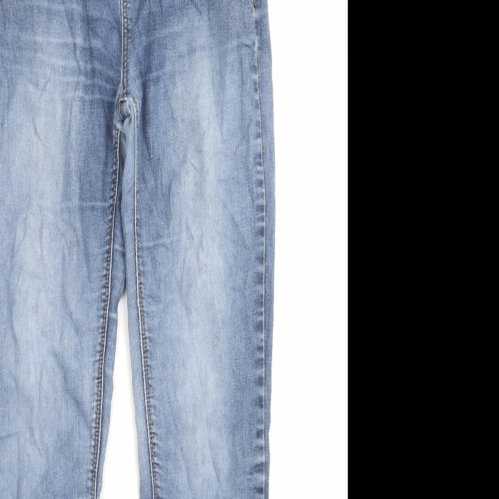 New Look Womens Blue Cotton Skinny Jeans Size 8 L29 in Regular Button