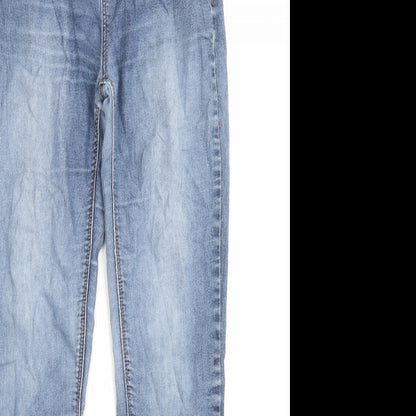 New Look Womens Blue Cotton Skinny Jeans Size 8 L29 in Regular Button