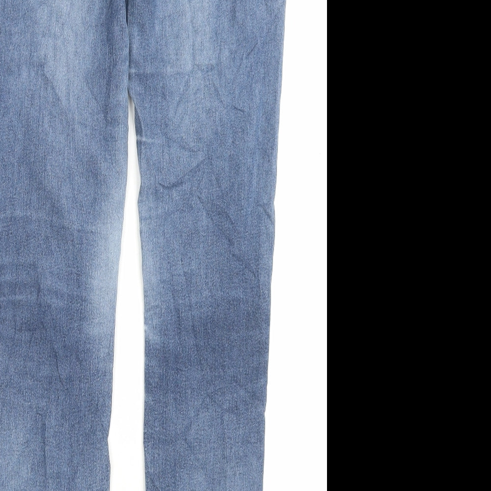 New Look Womens Blue Cotton Skinny Jeans Size 8 L29 in Regular Button