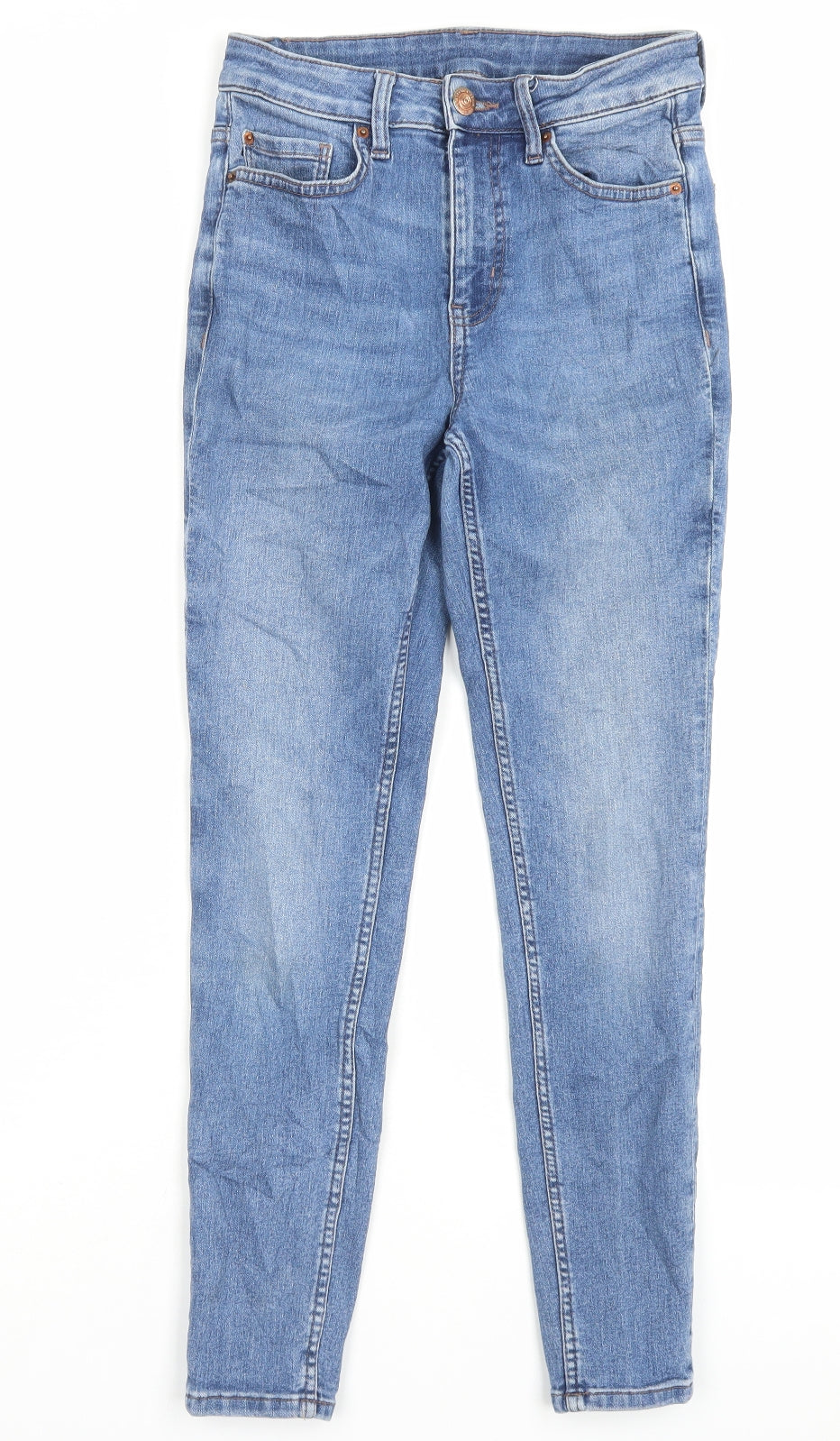 Womens UK Size 8 Marks and Spencer Regular Fit Skinny Blue Jeans