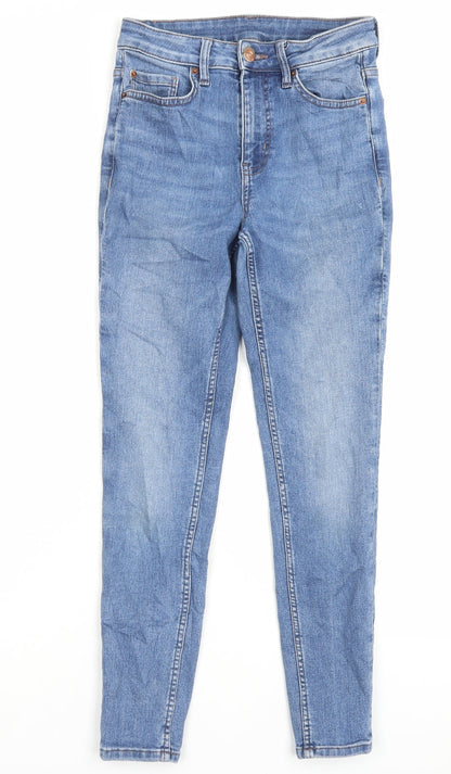 Womens UK Size 8 Marks and Spencer Regular Fit Skinny Blue Jeans