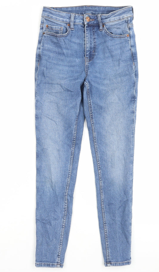 Womens UK Size 8 Marks and Spencer Regular Fit Skinny Blue Jeans