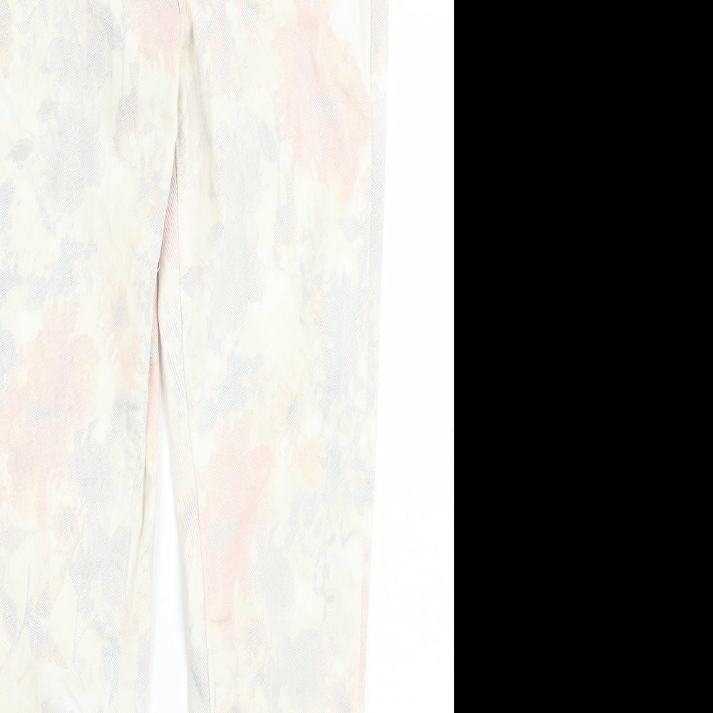 George Womens Multicoloured Floral Coir Skinny Jeans Size 10 L28 in Regular Button