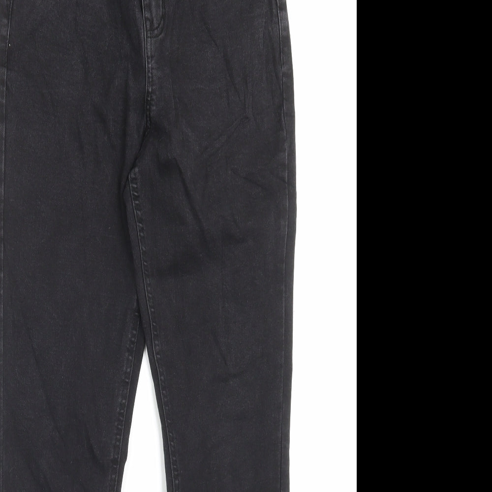 Denim & Co. Womens Black Cotton Skinny Jeans Size 10 L28 in Regular Button