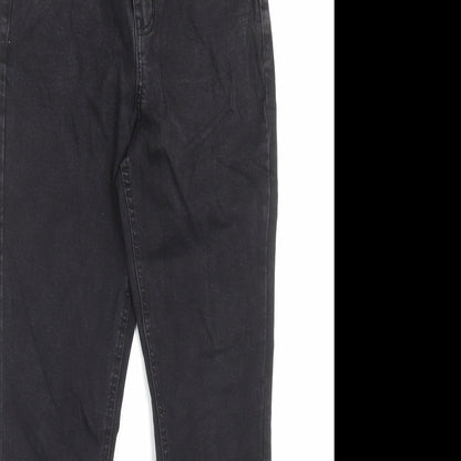 Denim & Co. Womens Black Cotton Skinny Jeans Size 10 L28 in Regular Button