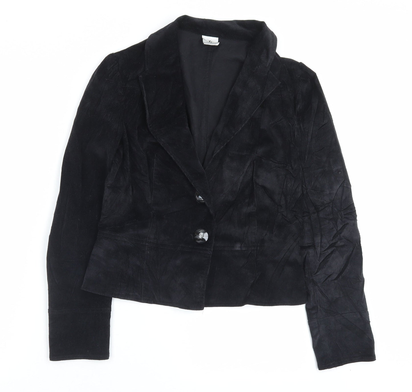 Xe Womens Black Jacket Blazer Size 12 Button