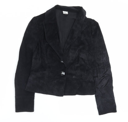Xe Womens Black Jacket Blazer Size 12 Button