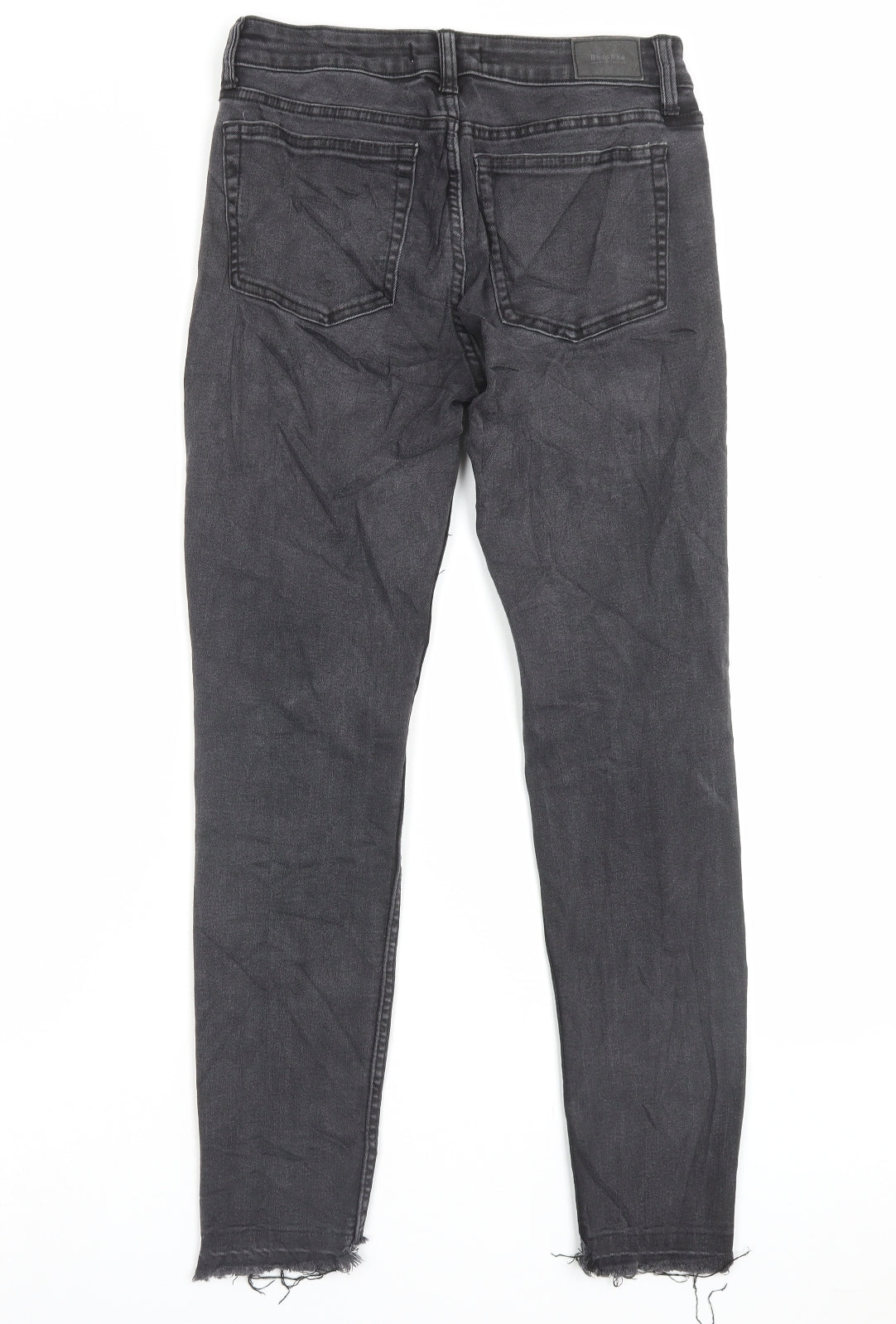 Bershka Womens Black Cotton Skinny Jeans Size 10 L27 in Regular Button