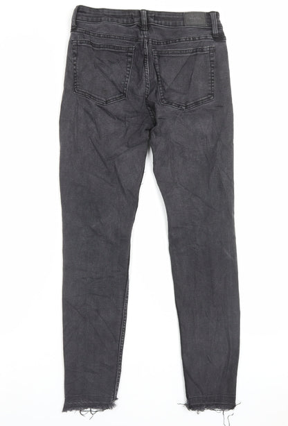 Bershka Womens Black Cotton Skinny Jeans Size 10 L27 in Regular Button