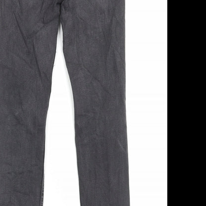 Bershka Womens Black Cotton Skinny Jeans Size 10 L27 in Regular Button