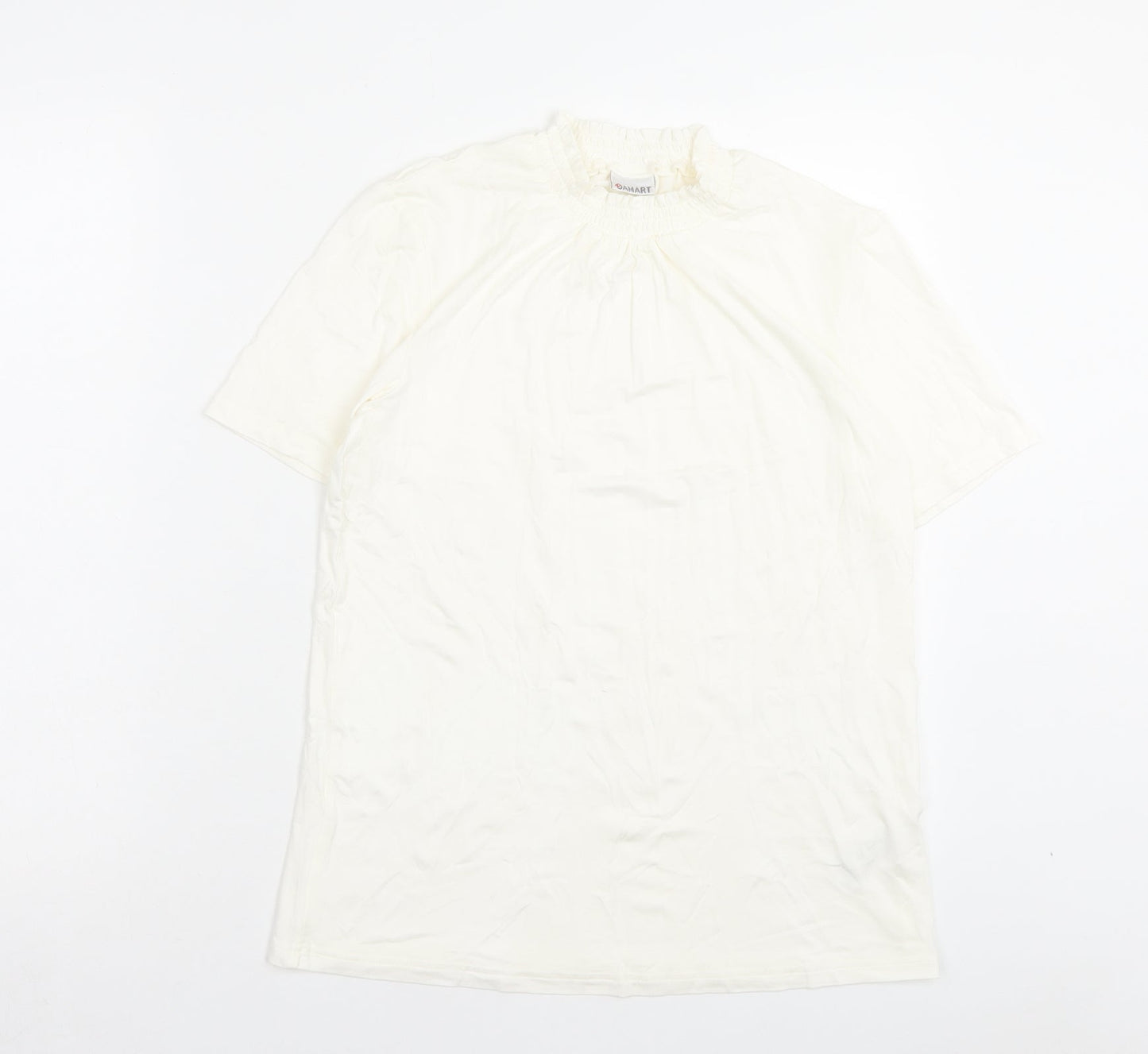 Damart Womens Ivory Viscose Basic T-Shirt Size 10 Halter