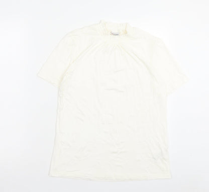 Damart Womens Ivory Viscose Basic T-Shirt Size 10 Halter