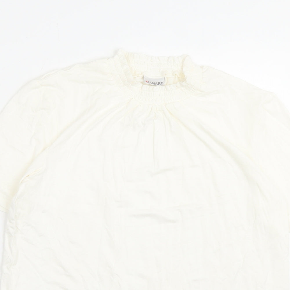 Damart Womens Ivory Viscose Basic T-Shirt Size 10 Halter