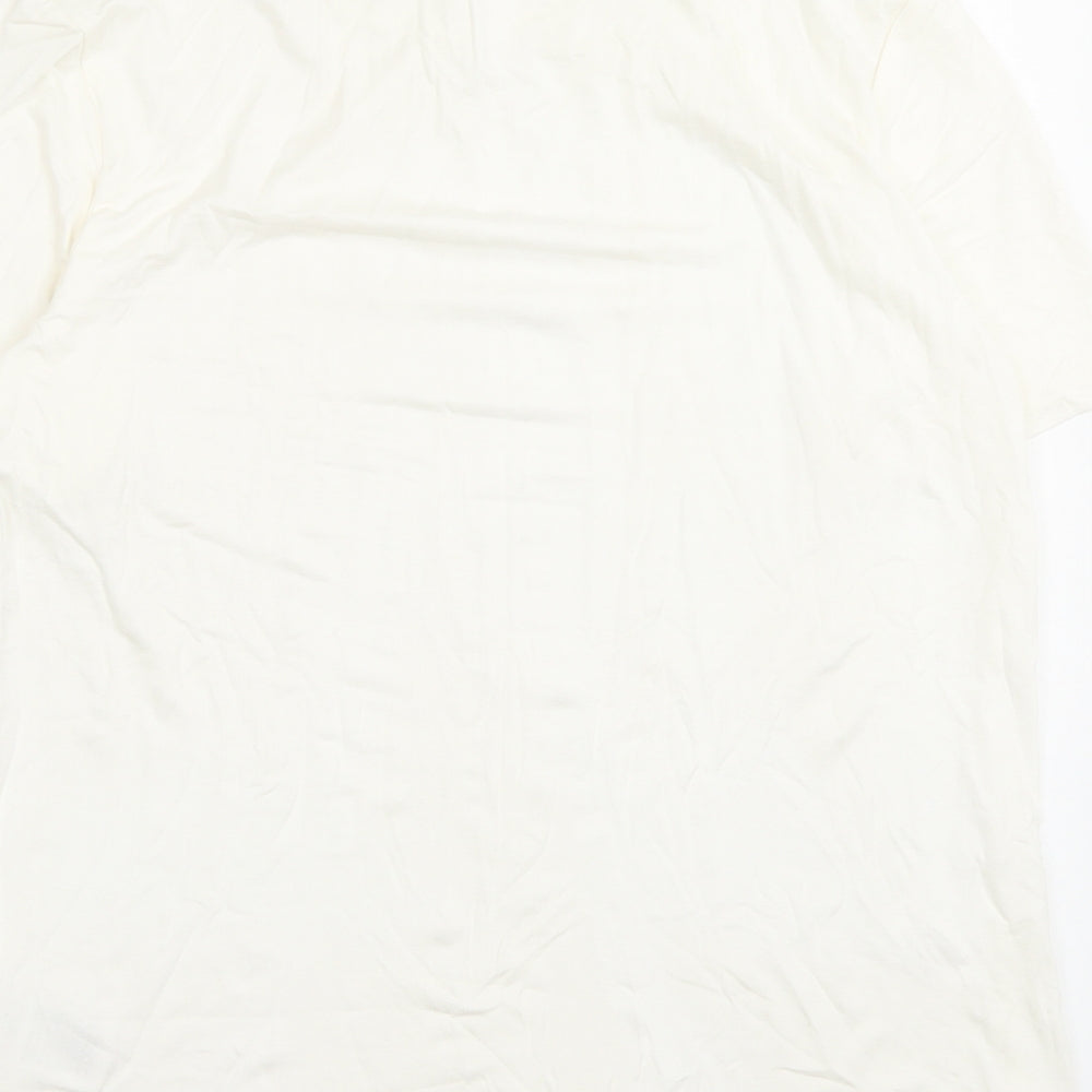 Damart Womens Ivory Viscose Basic T-Shirt Size 10 Halter