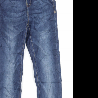 Denim&co Womens Blue Cotton Skinny Jeans Size 6 L26 in Regular Button