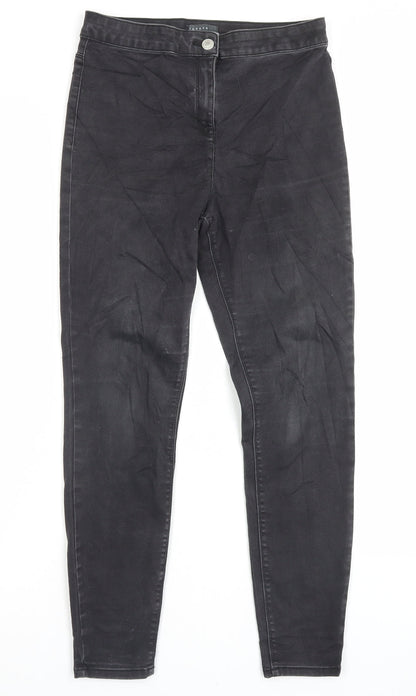 Womens UK Size 12 Papaya Regular Fit Skinny Grey Jeans