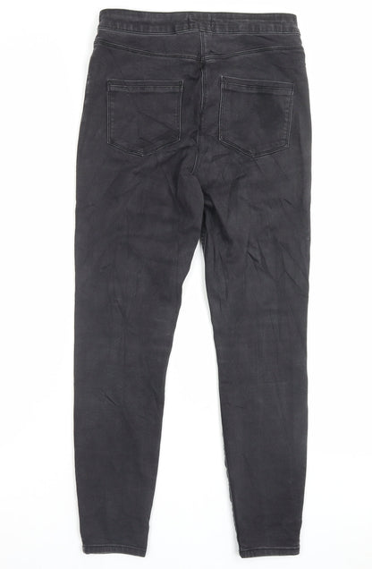 Womens UK Size 12 Papaya Regular Fit Skinny Grey Jeans