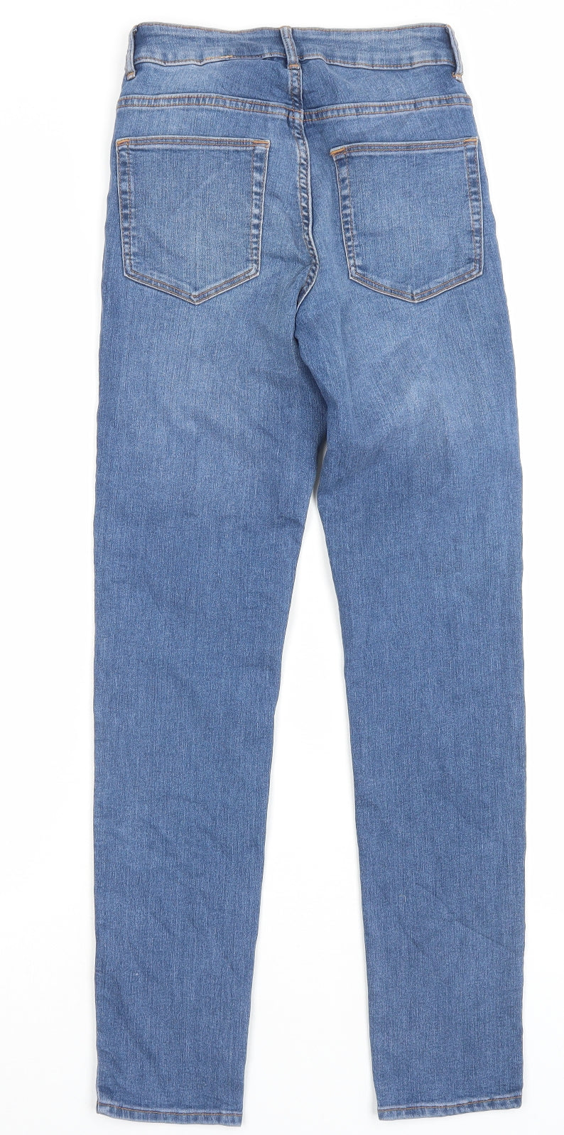 H&M Womens Blue Cotton Skinny Jeans Size 25 in L28 in Regular Button