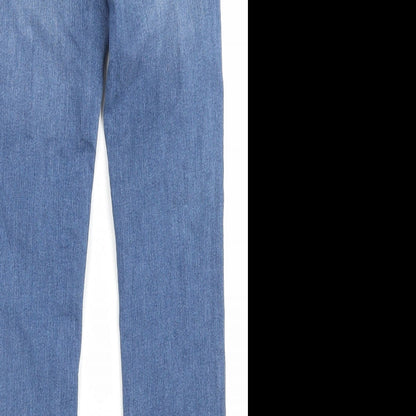 H&M Womens Blue Cotton Skinny Jeans Size 25 in L28 in Regular Button
