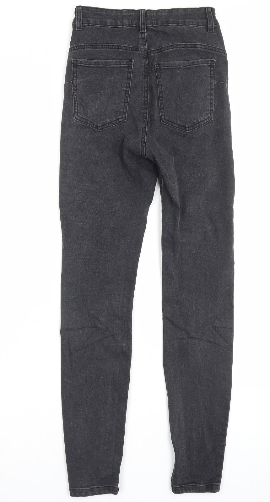 Denim & Co. Womens Black Cotton Skinny Jeans Size 10 L29 in Regular Button