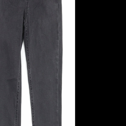 Denim & Co. Womens Black Cotton Skinny Jeans Size 10 L29 in Regular Button