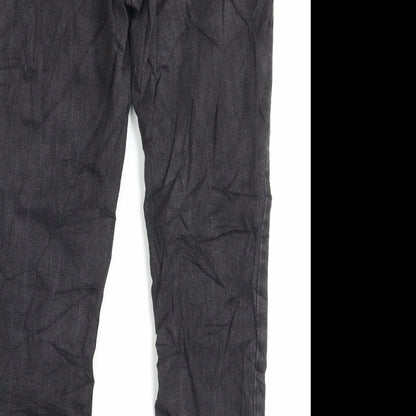 Gap Mens Black Cotton Straight Jeans Size 31 in L29 in Regular Button - Short Leg