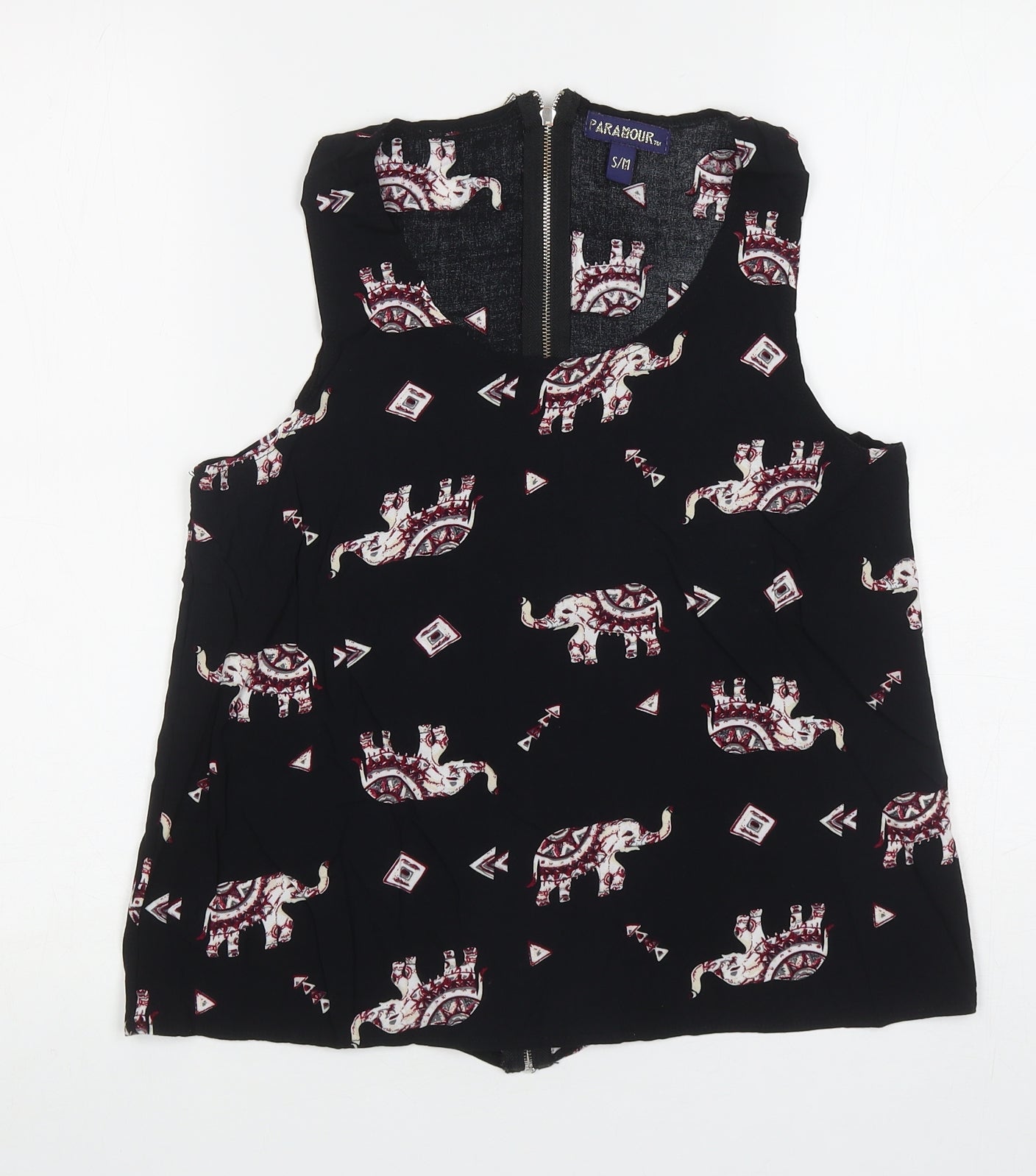 Womens UK Size S Paramour Black Basic Tank