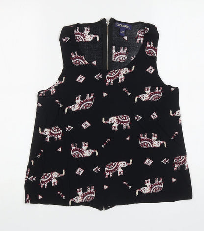 Womens UK Size S Paramour Black Basic Tank