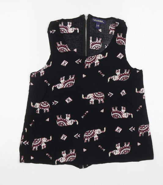 Womens UK Size S Paramour Black Basic Tank