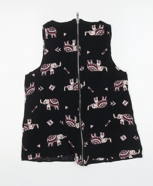 Womens UK Size S Paramour Black Basic Tank