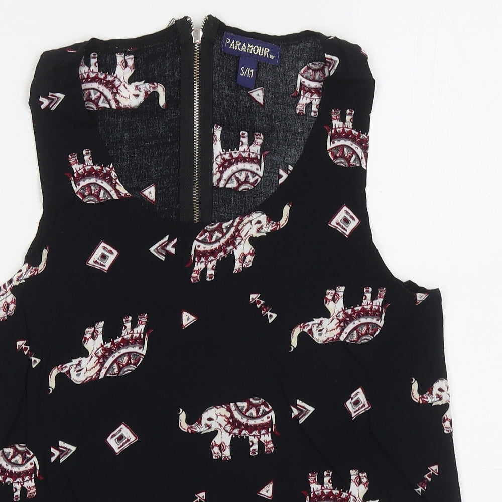 Womens UK Size S Paramour Black Basic Tank
