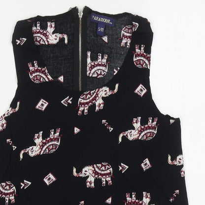 Womens UK Size S Paramour Black Basic Tank