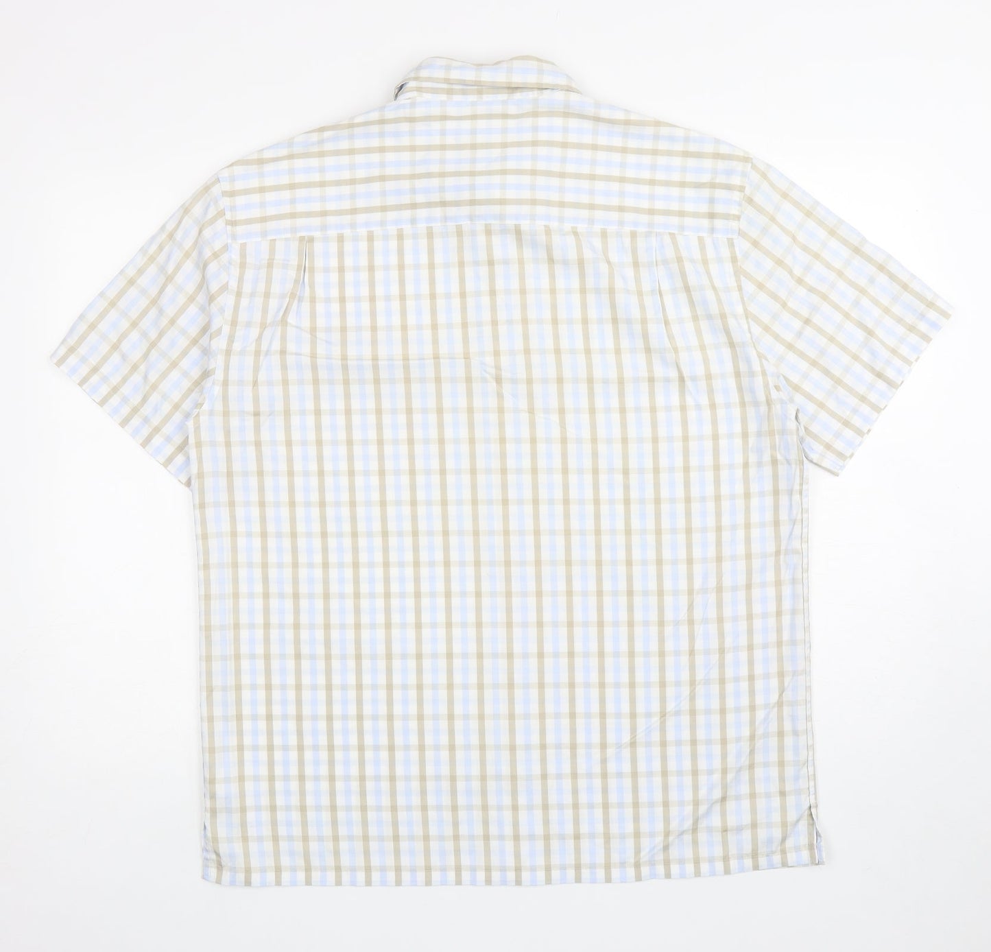 Mens UK Size L NEXT White  Button-Up Short Sleeve Casual Shirt
