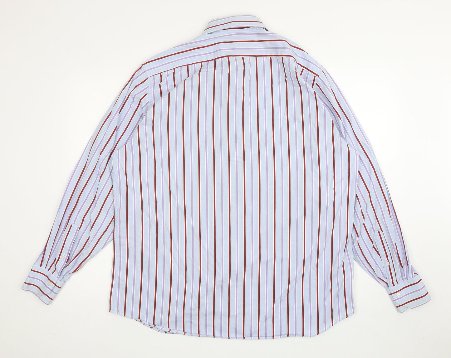 Mens UK Size L Marks and Spencer Blue  Button-Up Long Sleeve Casual Shirt