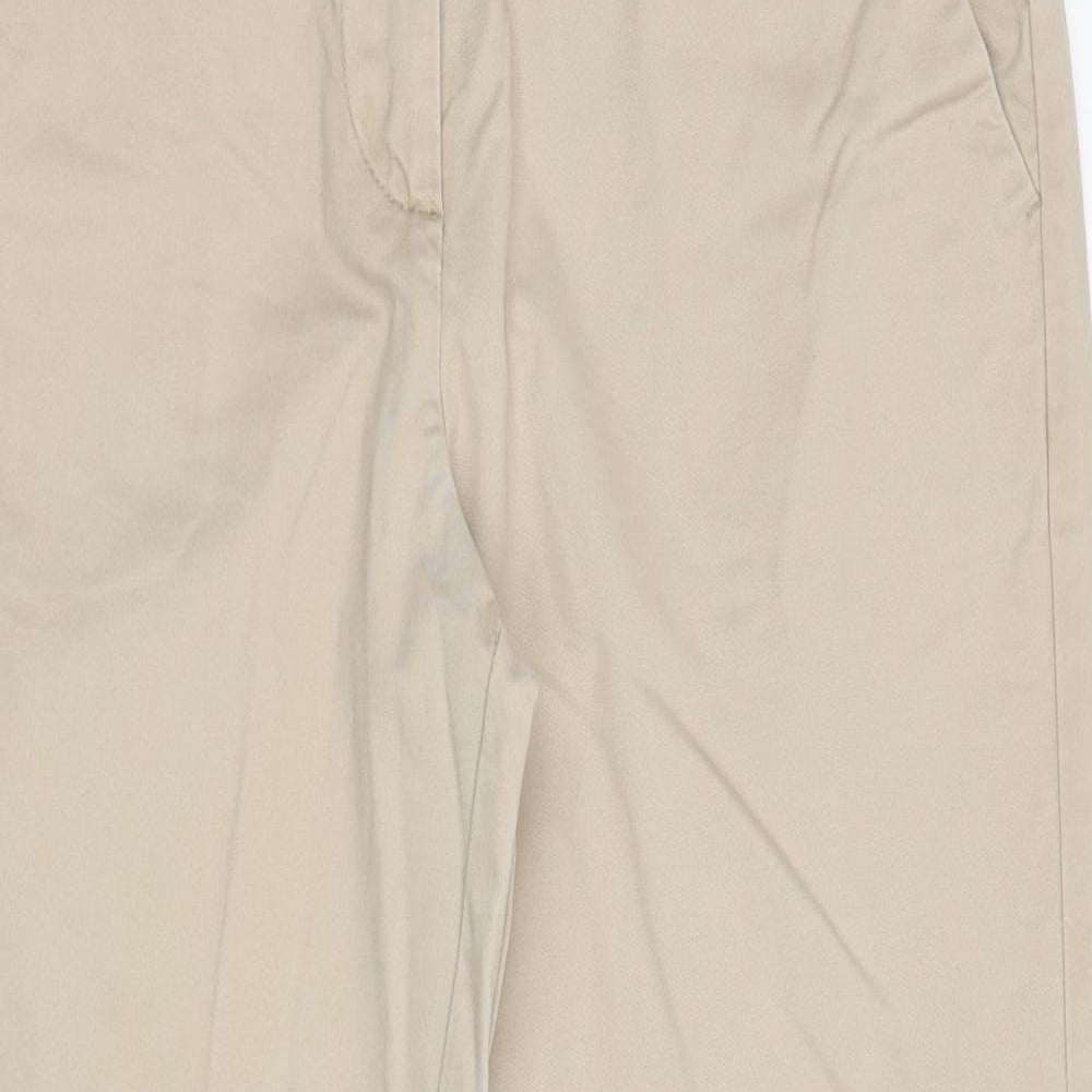 Womens UK Size 12 NEXT Regular Fit Chino Beige Trousers