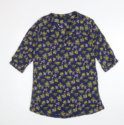 Womens UK Size M Ravi Famous Blue Tunic T-Shirt
