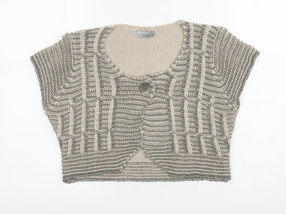 Womens UK Size 12 Per Una Beige Shrug Jumper