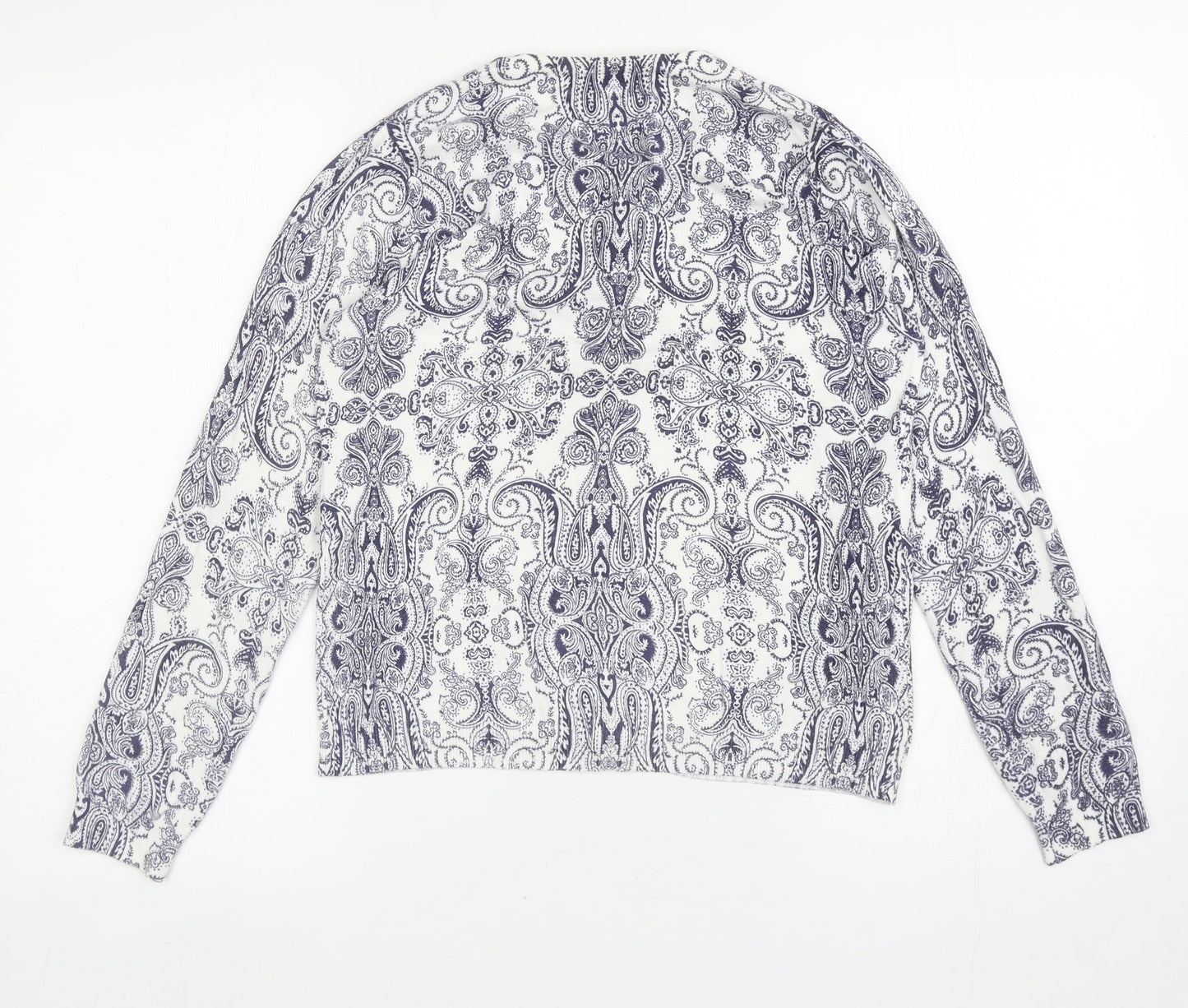 Womens UK Size 12 Marks and Spencer White Cardigan Jumper