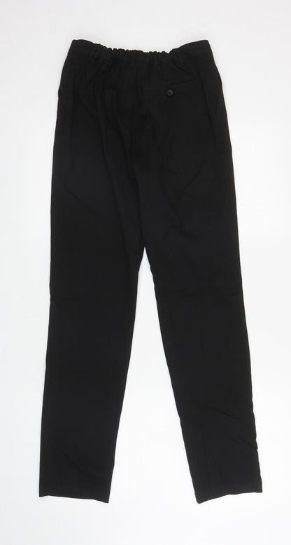 George Boys Black Polyester Dress Pants Trousers Size 14-15 Years L30 in Regular Zip