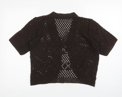 Womens UK Size L Remel London Brown Cardigan Jumper