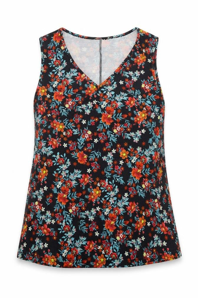 Womens UK Size L Sheilay Black Basic Tank