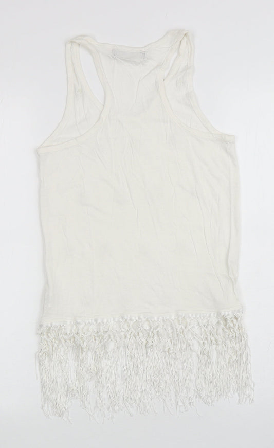Womens UK Size 6 Atmosphere Ivory Basic Tank