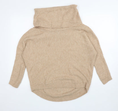 Womens UK Size 10 Miss Selfridge Beige Pullover Jumper